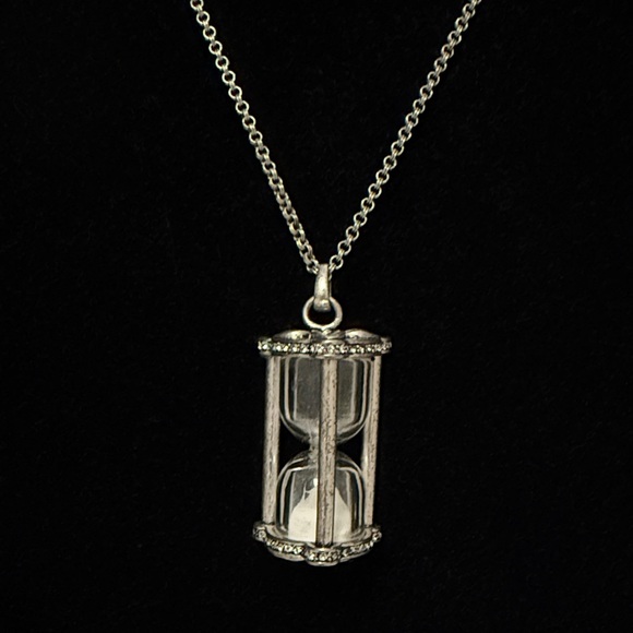 Fossil Necklace with Hourglass Pendant - Picture 1 of 6